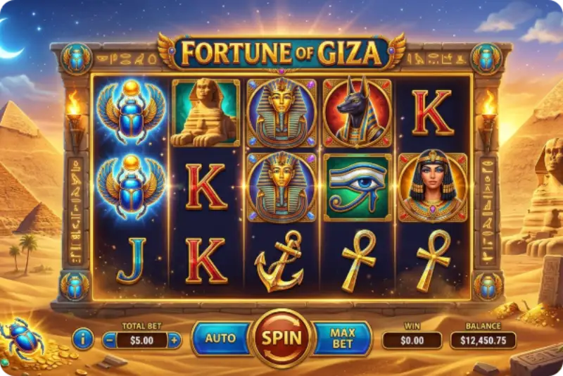 Tragamonedas Fortune of Giza - captura de pantalla